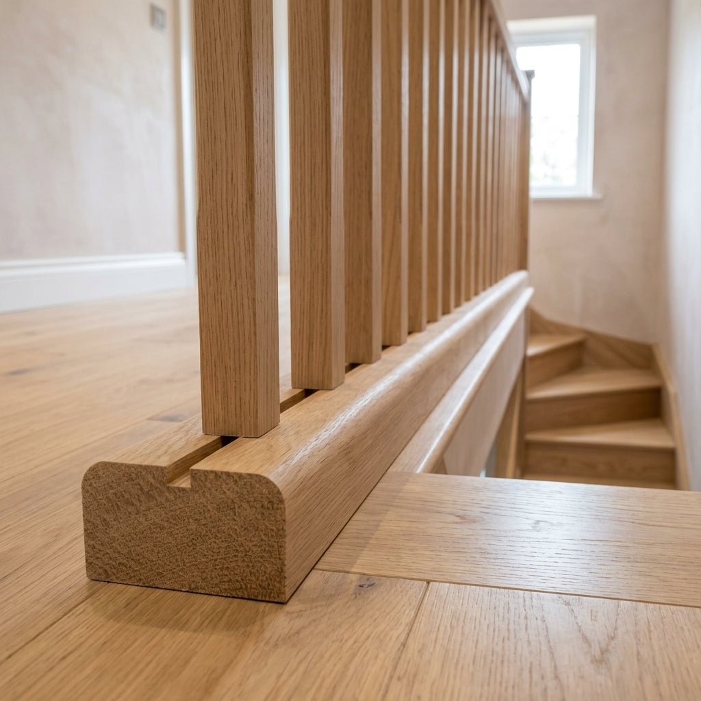 57 x 32mm Solid Oak Baserail