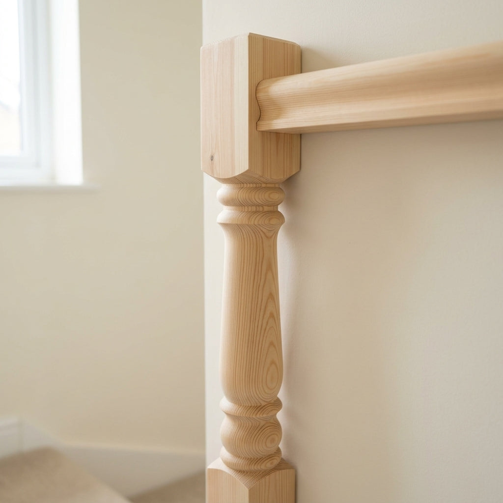 115mm x 1500mm Pine Half Newel Post (view 2)