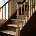 675mm Newel Post Volute Peg Pine/Oak