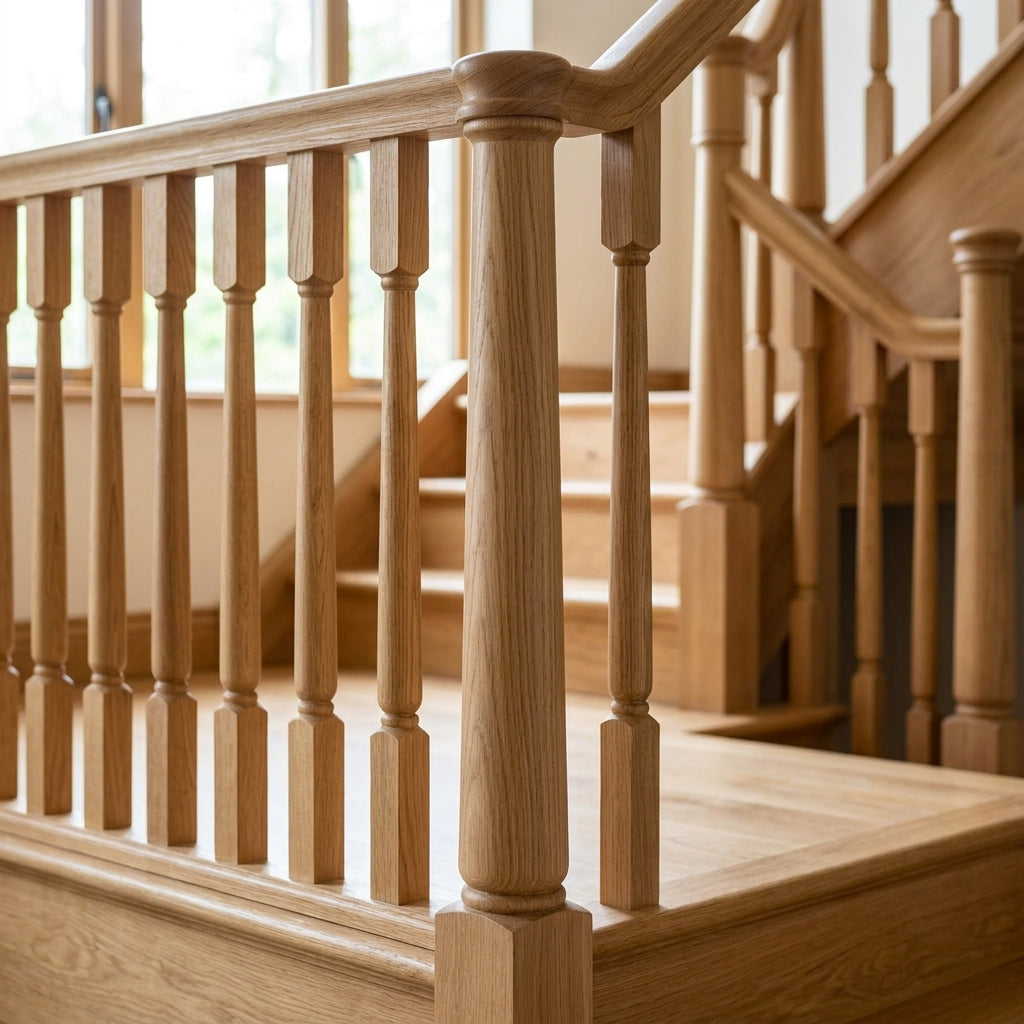90mm Oak Tapered Newel Post