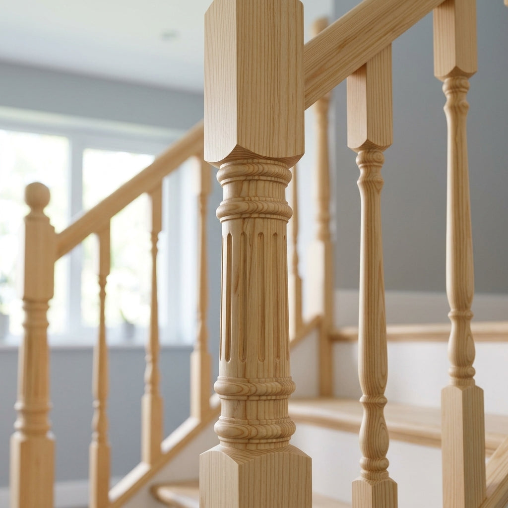 90mm Corbridge Newel Post Pine 416 Peg (view 2)