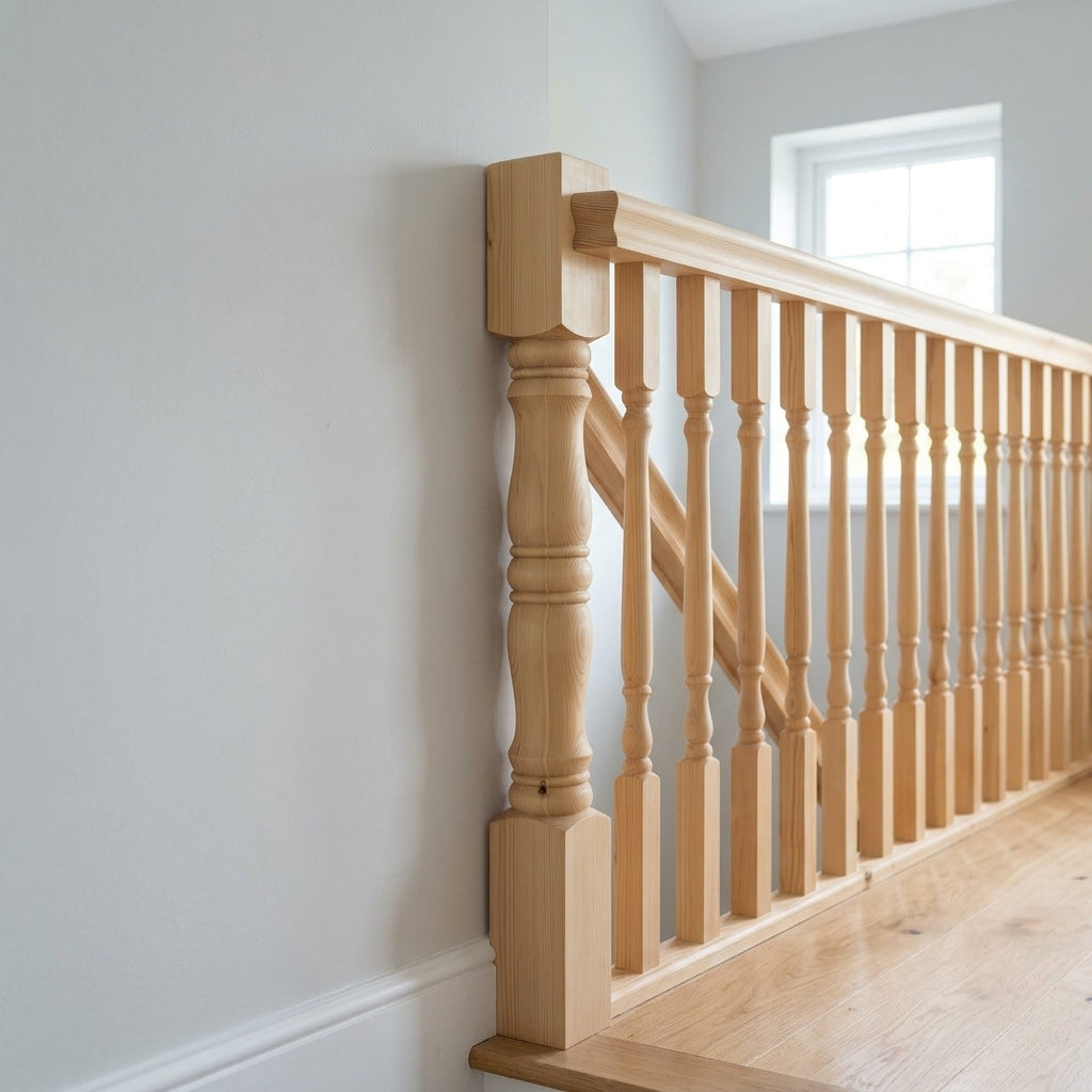 1500mm x 115mm Half Durham Newel Post - Pine
