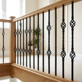 1118mm Black Metal Staircase Spindle 13mm Diameter