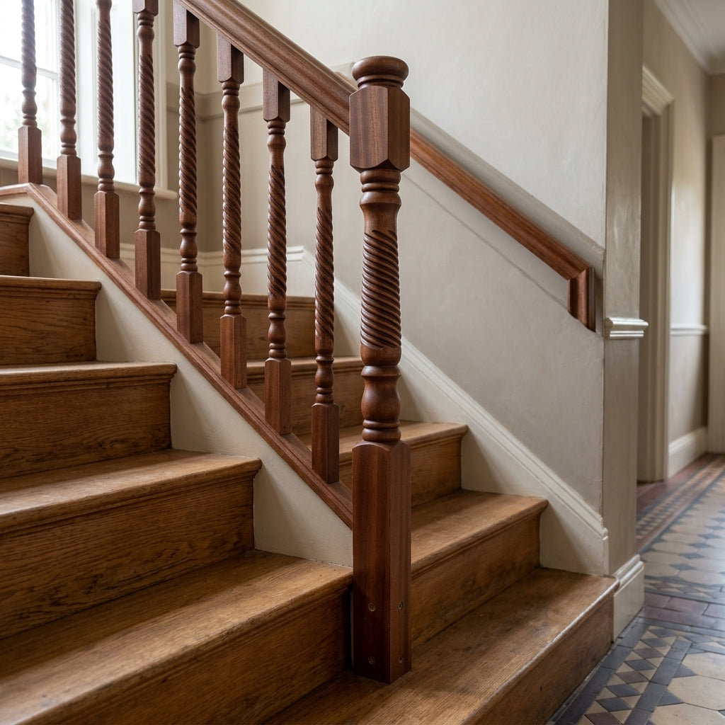 115mm Half Newel Post Sapele Wood