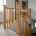 140mm x 1500mm Pine Lindisfarne Half Newel with Knots