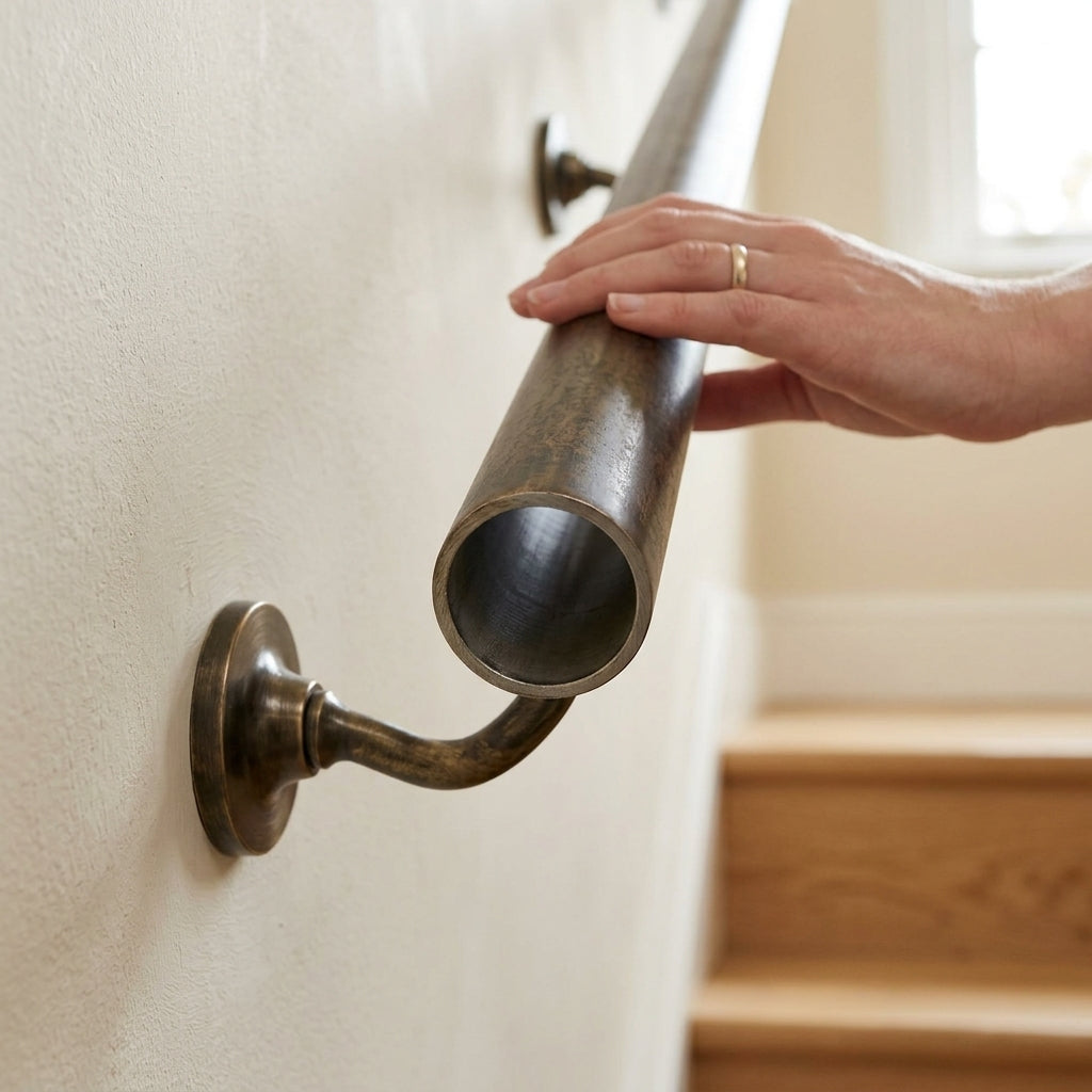 40mm Wall-Mounted Round Handrail Kit - Steel (view 2)