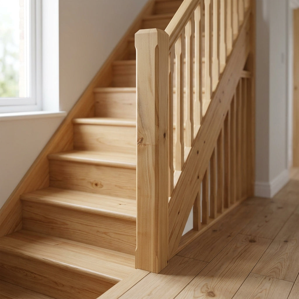 90mm Chamfered Newel Post Pine 416 Peg