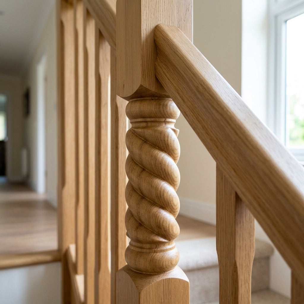 90mm Slaley Newel Post Oak 205 Peg (view 2)