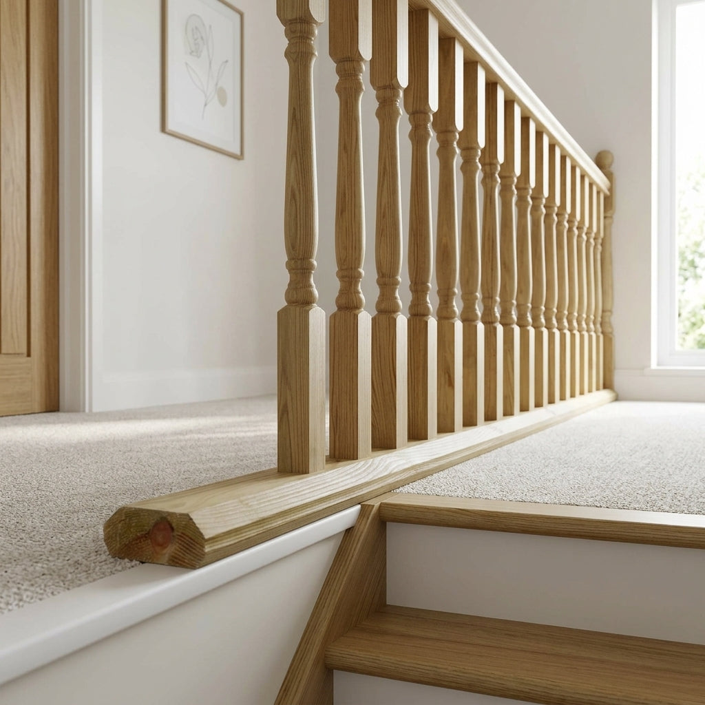 2400 x 68 x 32mm Large Traditional Baserail Naturewood