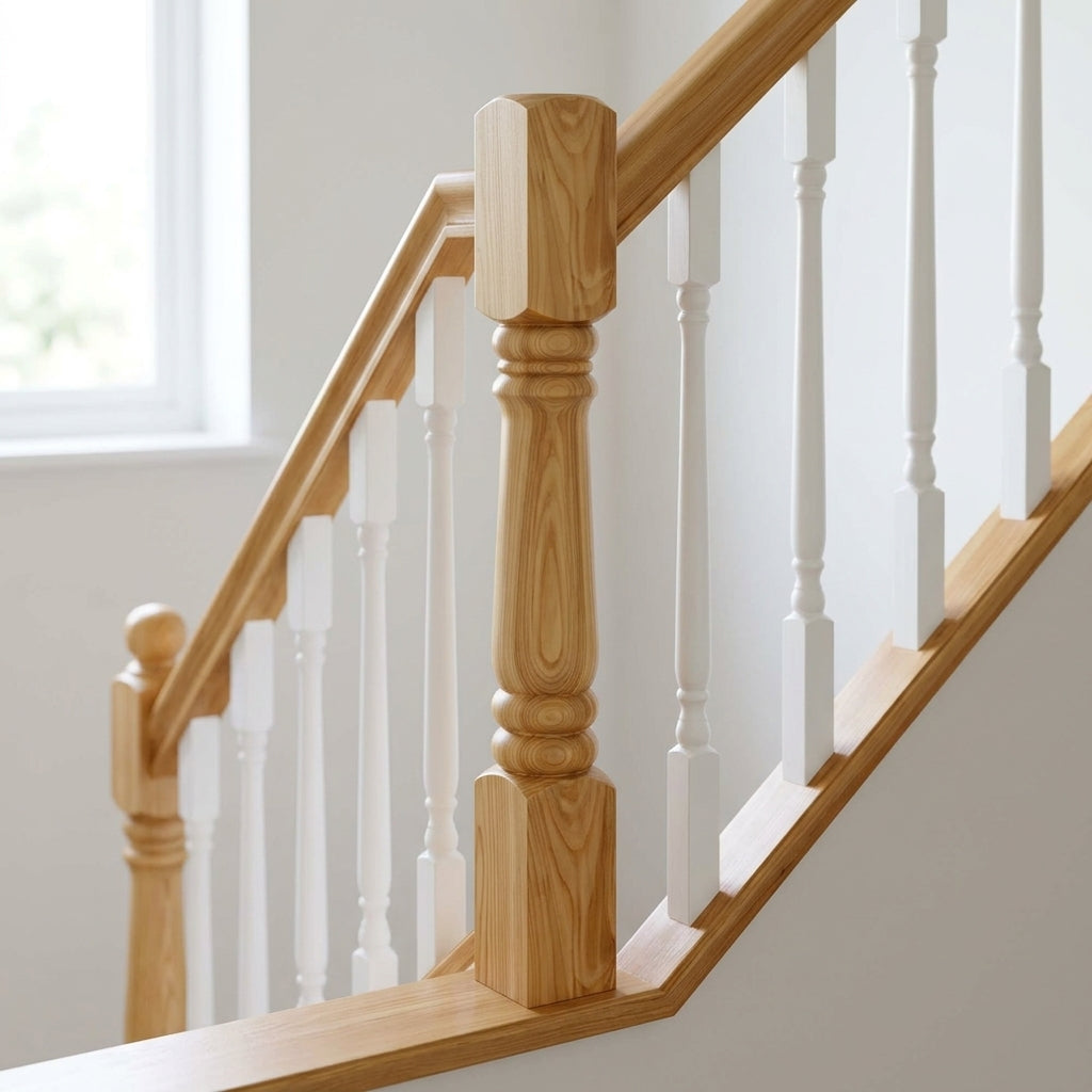 90mm York Newel Post White Primed Pine 205 Peg