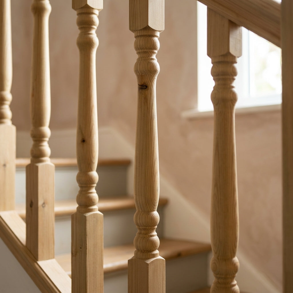 900mm Colonial Spindle 41x41mm Naturewood (view 2)