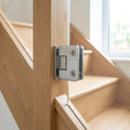45mm x 45mm Glass Balustrade Clamp Square in Brushed Steel