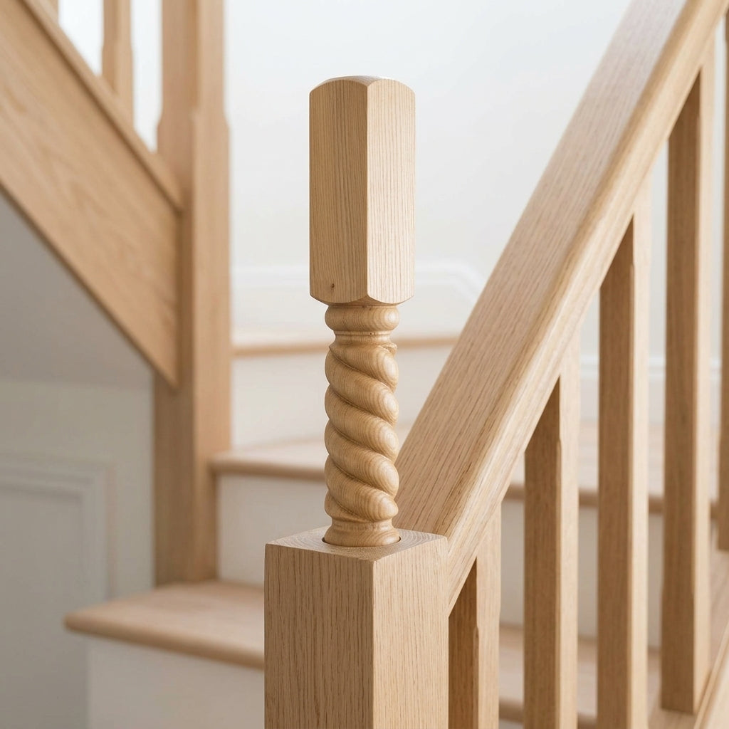 90mm Slaley Newel Post Oak 416 Peg