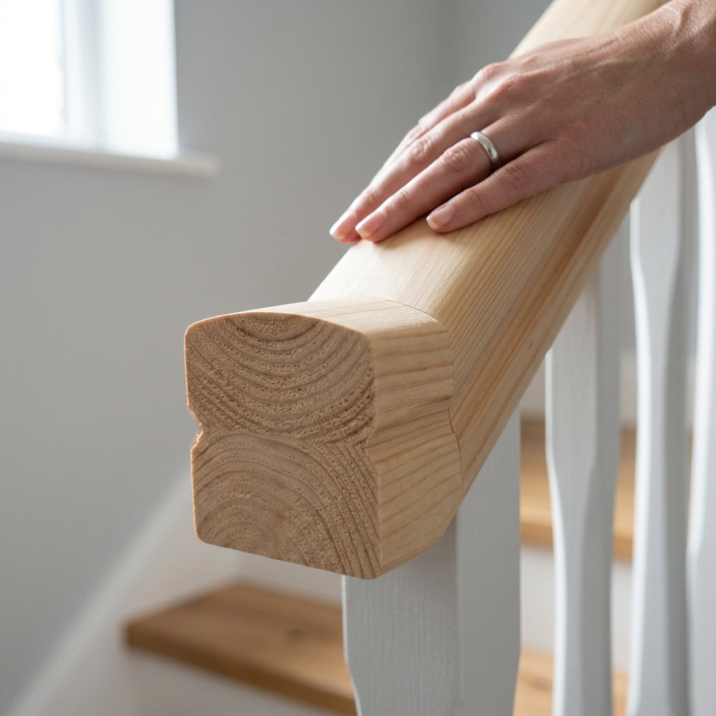 58 x 58mm Handrail Pine with Infill (view 2)
