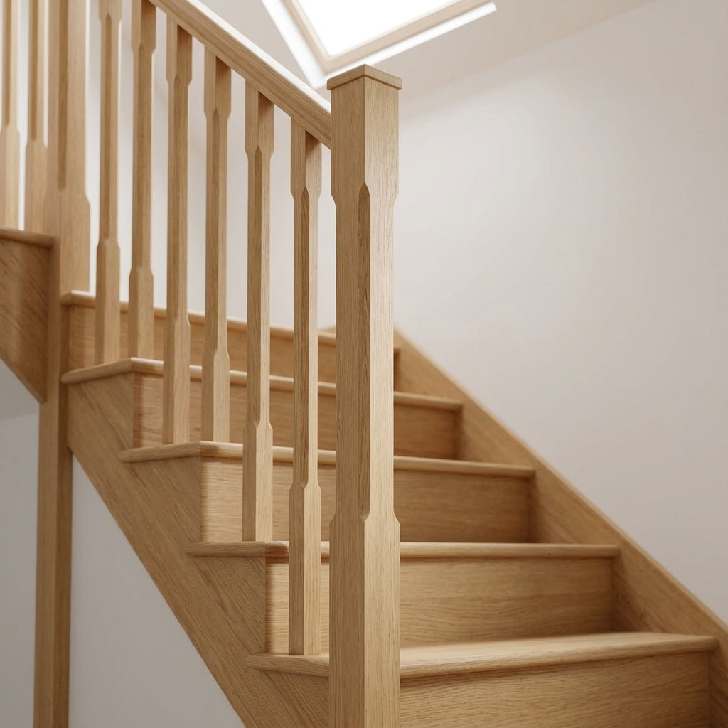 210mm Stop Chamfered Newel Post in Pine or Oak