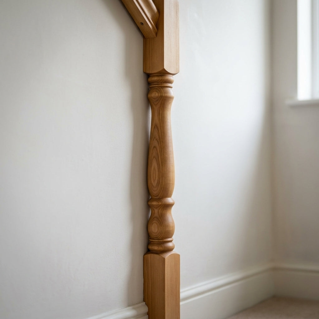 1500mm Half Newel Post Pine or Oak Traditional Design (view 2)