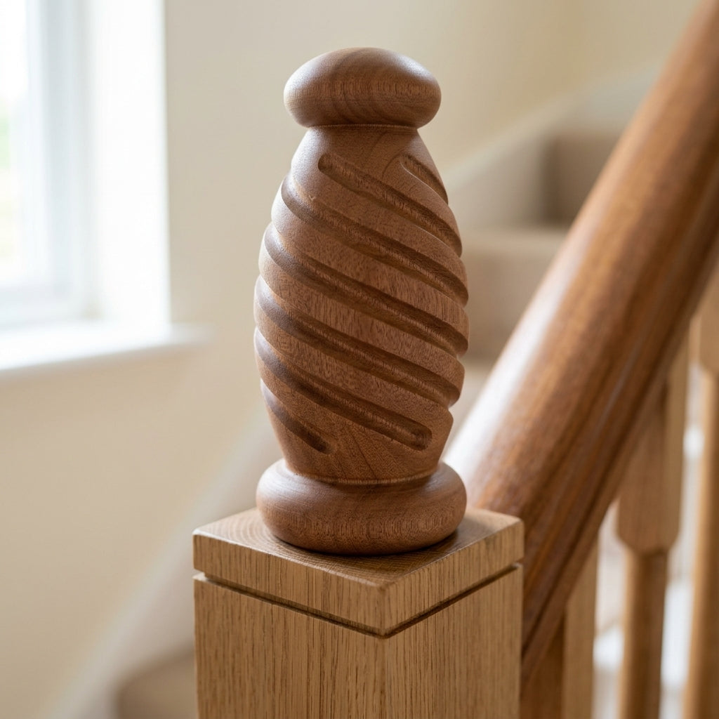 90mm Twist Cap - Sapele Wood (view 2)