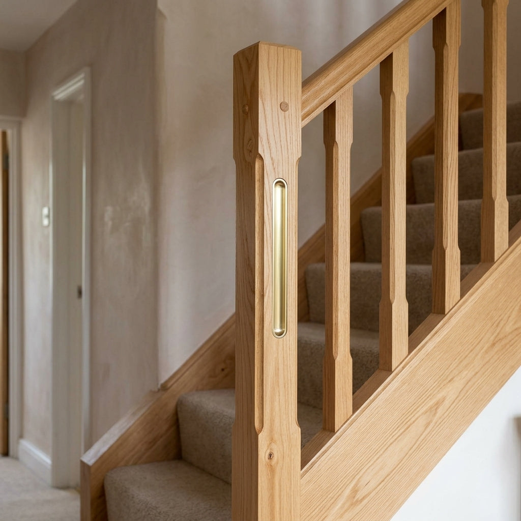 210mm Chamfered Newel Post Oak/Pine