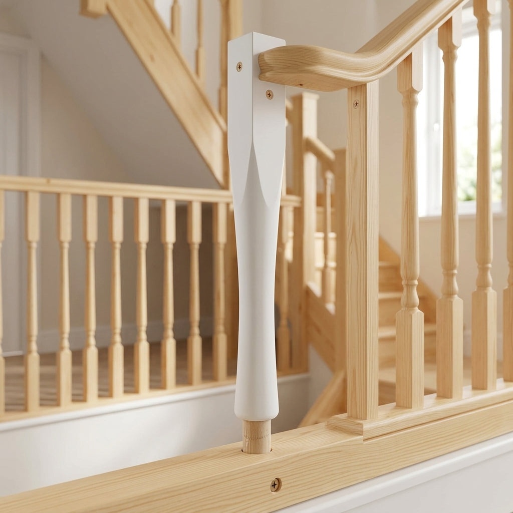 90mm Peg White Primed Pine Chester Stair Part