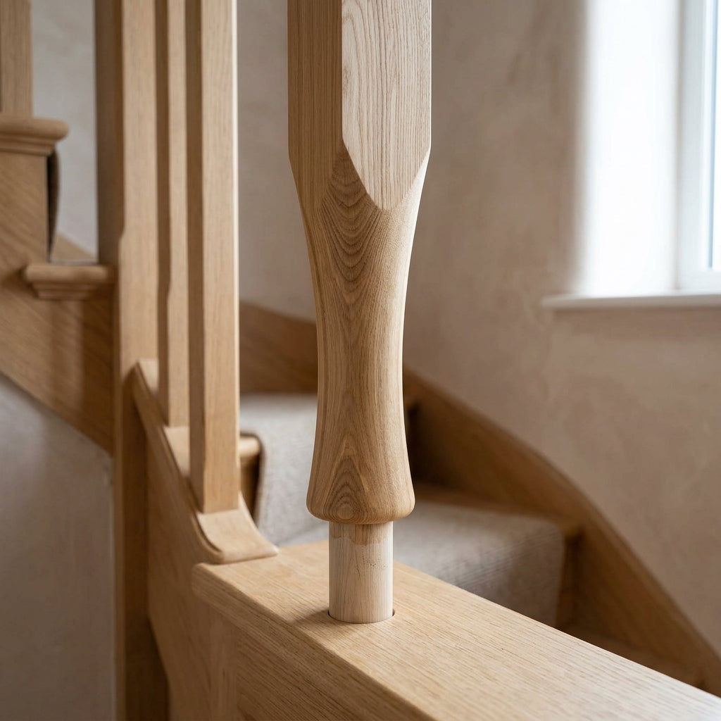 90mm Newel Post – Pine or Oak – 416 Peg