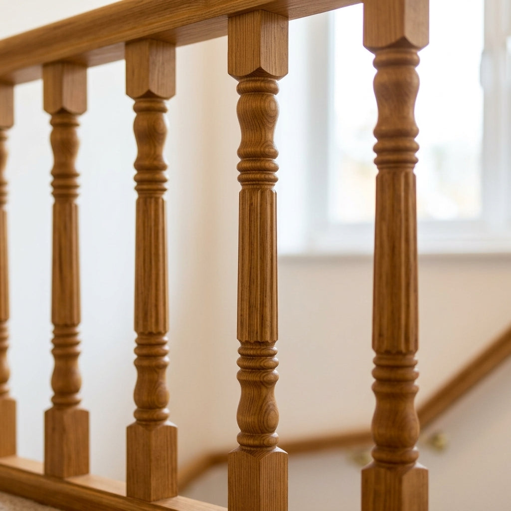 41-55mm Hexham Stair Spindle Pine/Oak (view 2)