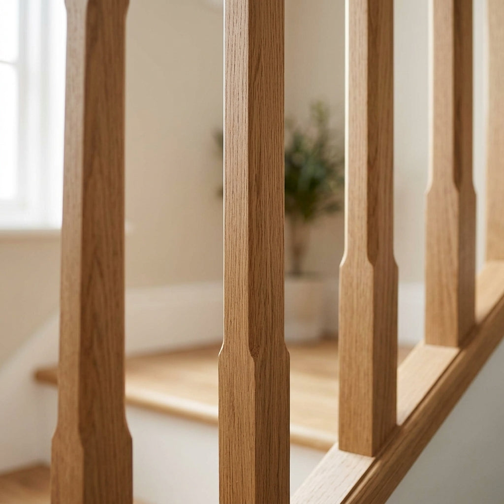 32mm-55mm Plain Square Stair Spindle - Pine/Oak/White Primed (view 2)