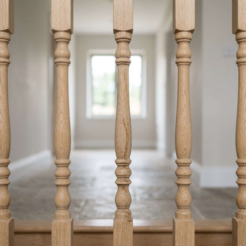 41mm x 1100mm Oak Felton Spindle with Minor Water Damage (view 2)