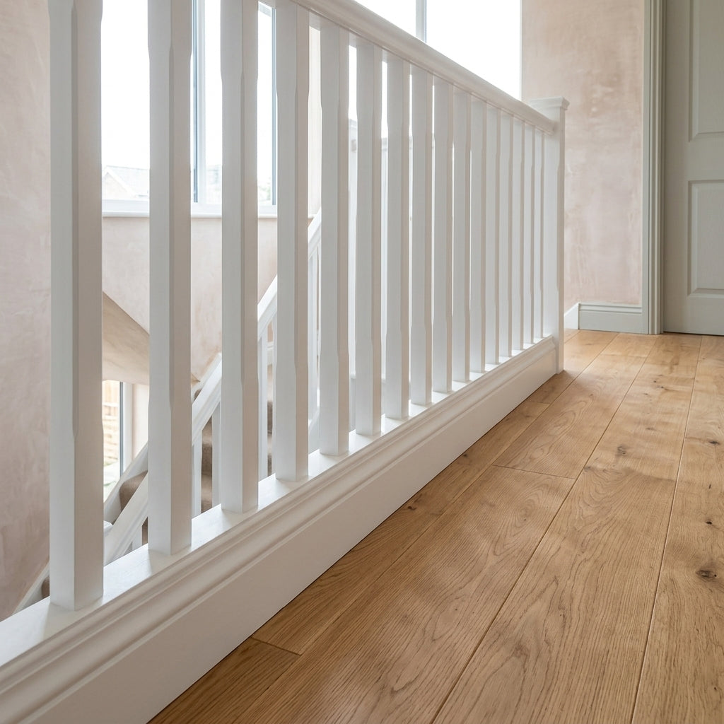 58 x 28mm Baserail White Primed Ungrooved