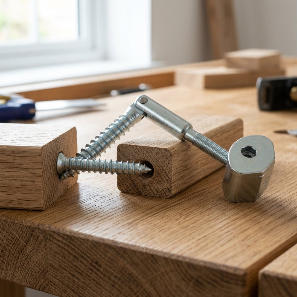 8x135mm Half Mitre Hand Rail Connector Zinc Finish (view 2)