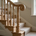 675mm Volute Newel Post Pine/Oak 82mm & 90mm