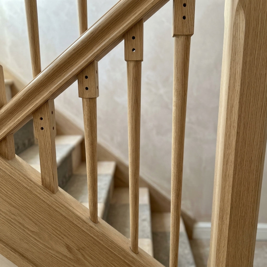 1100mm x 41mm Oak Tapered Stair Spindle Pack of 3