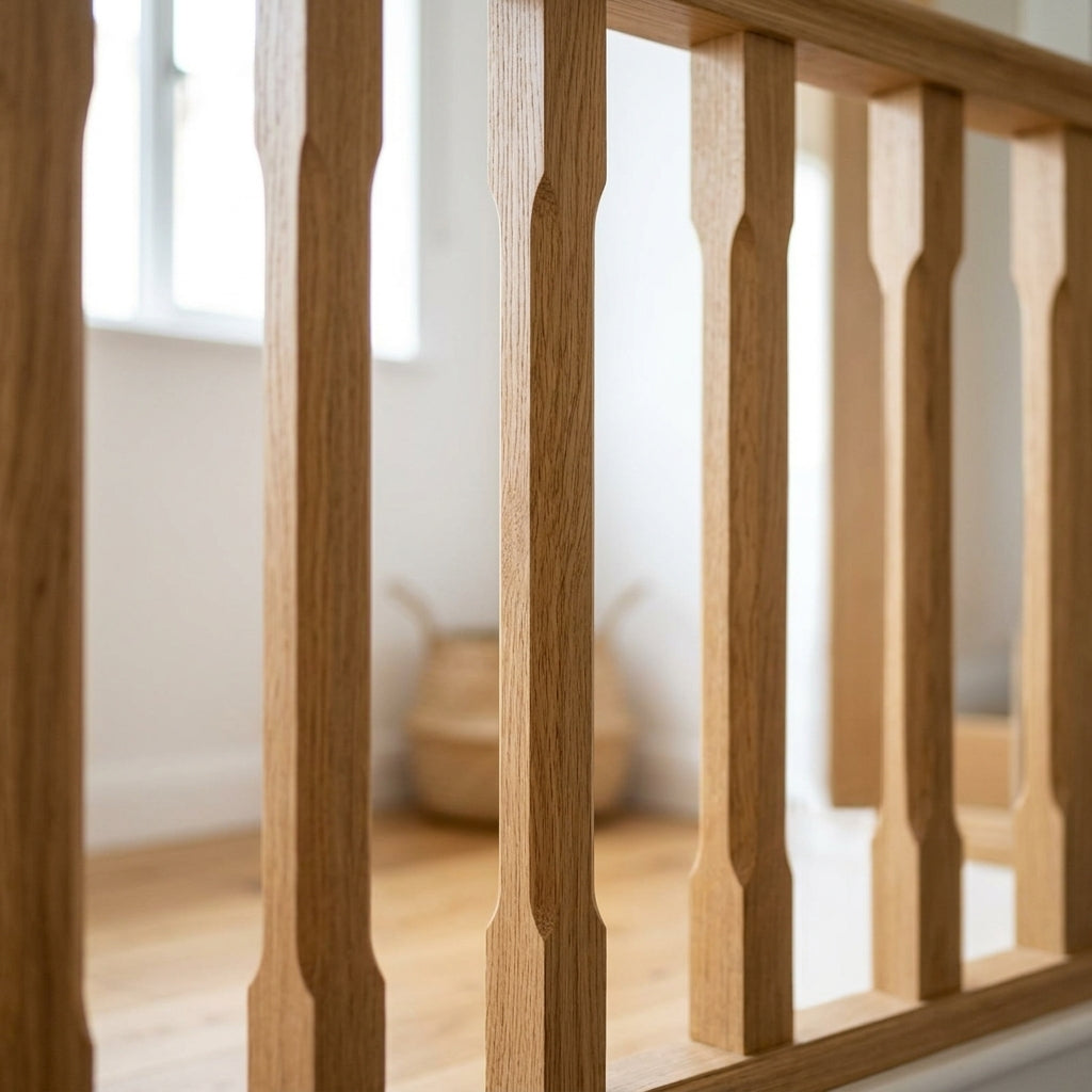 32mm-55mm Stop Chamfered Stair Spindle in Pine or Oak (view 2)