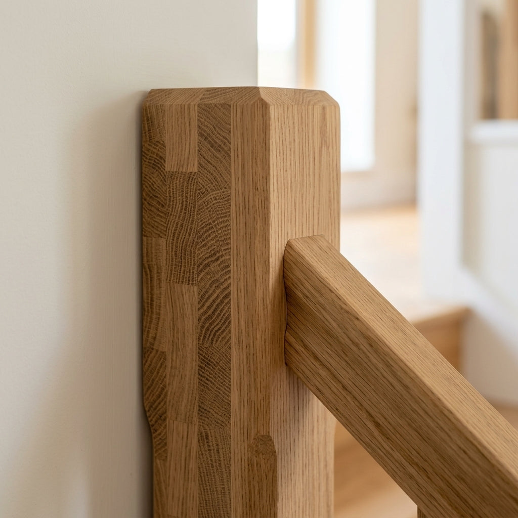 1500mm Half Newel Post 45mm x 90mm Solid Oak (view 2)