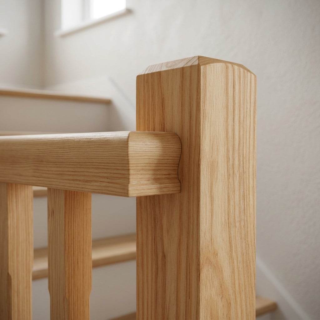 Newel Base - Oak or Pine, 90mm to 140mm (view 2)