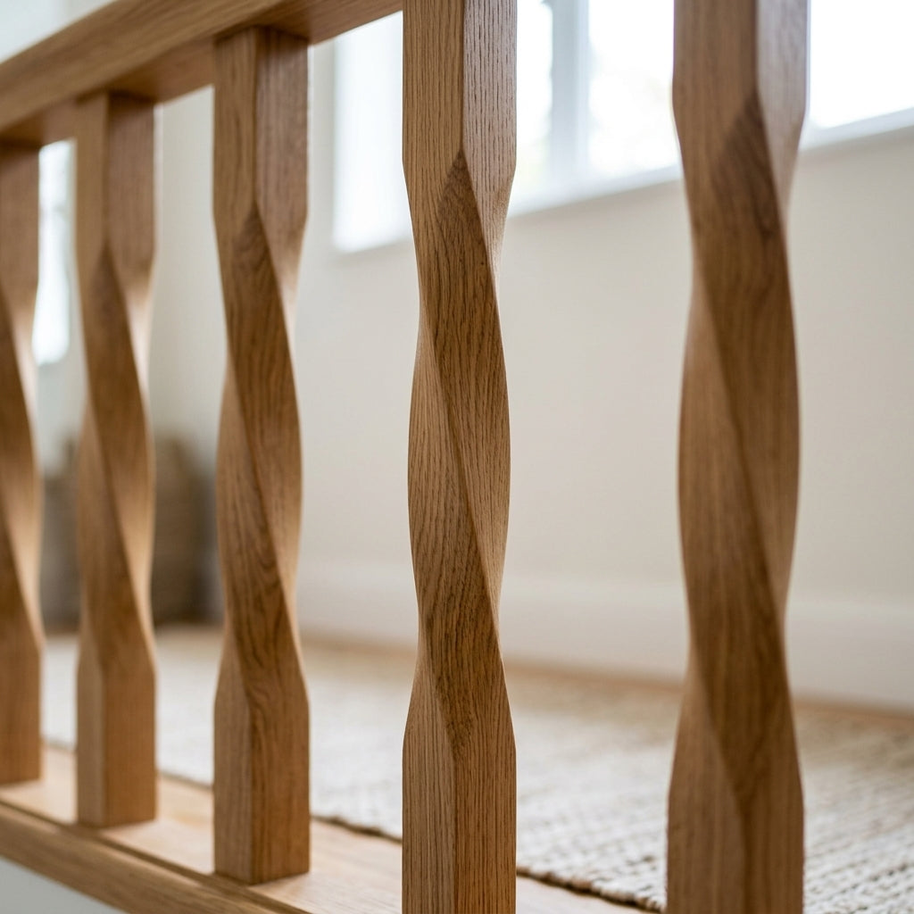41x41mm Twist Stair Spindle Oak or Pine (view 2)