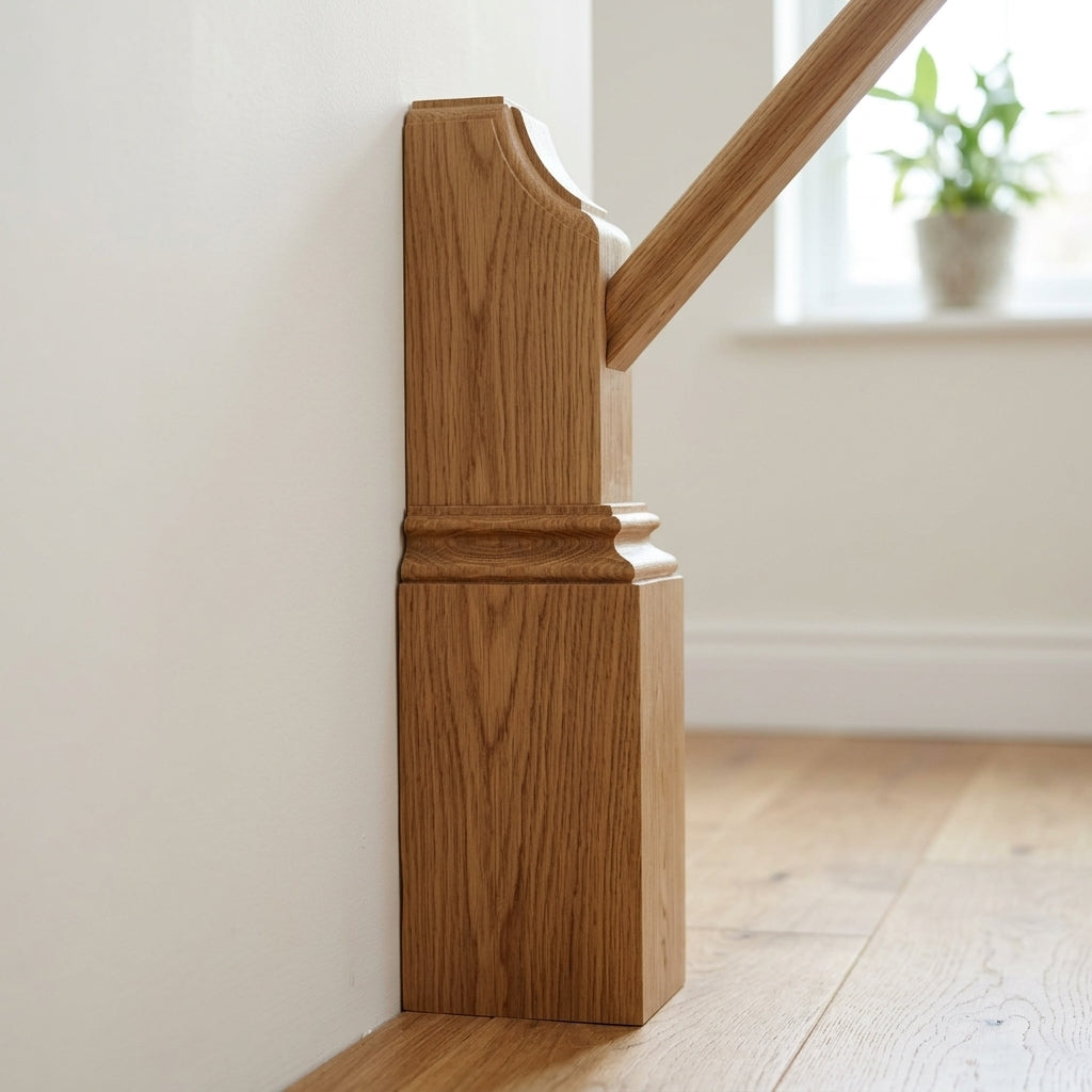 115mm Newel Post Oak Half 210 (view 2)