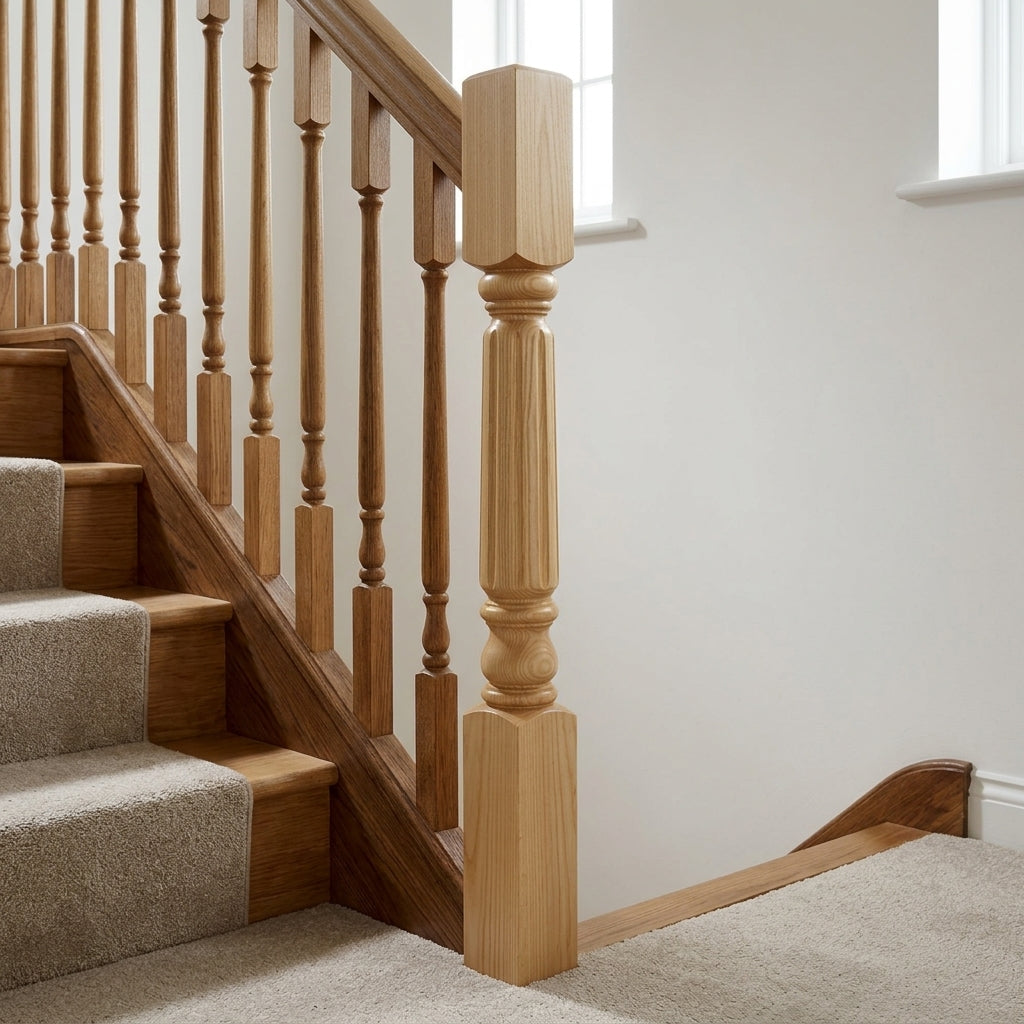 90mm Hexham Newel Post – Reeded Design