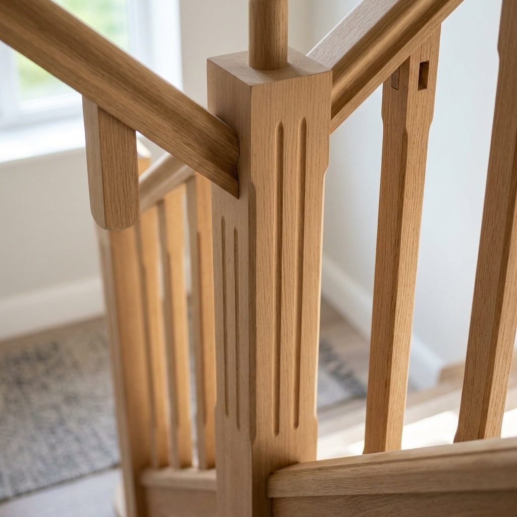 140mm Peg Oak Stairpart with Square Edges (view 2)