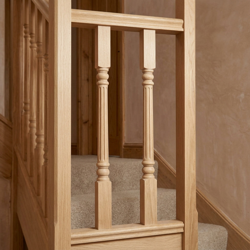 41mm x 1100mm Oak Corbridge Spindles - Pack of Two