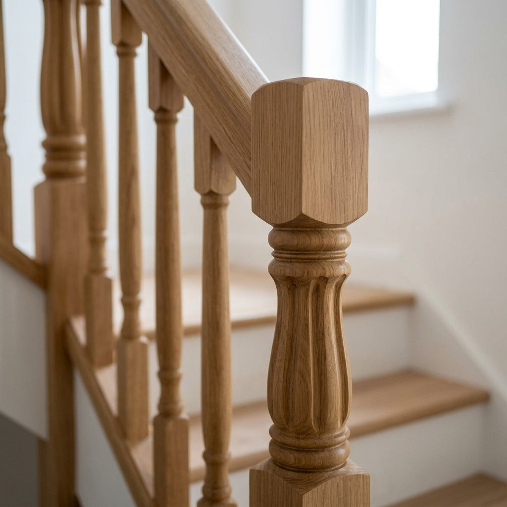 210mm Newel Post – Pine or Oak (view 2)