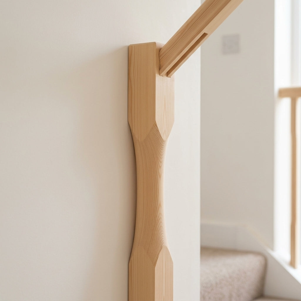 140mm x 1500mm Half Newel Post - Pine (view 2)