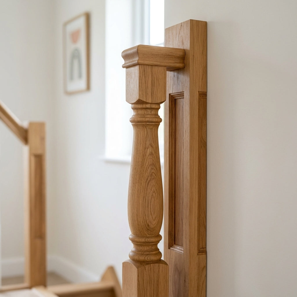 Half 115mm Washington Newel Post Oak (view 2)
