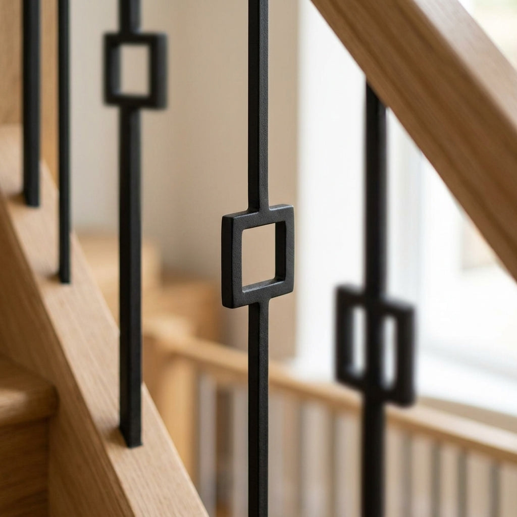 1118mm Black Metal Staircase Spindle 13mm Diameter (view 2)
