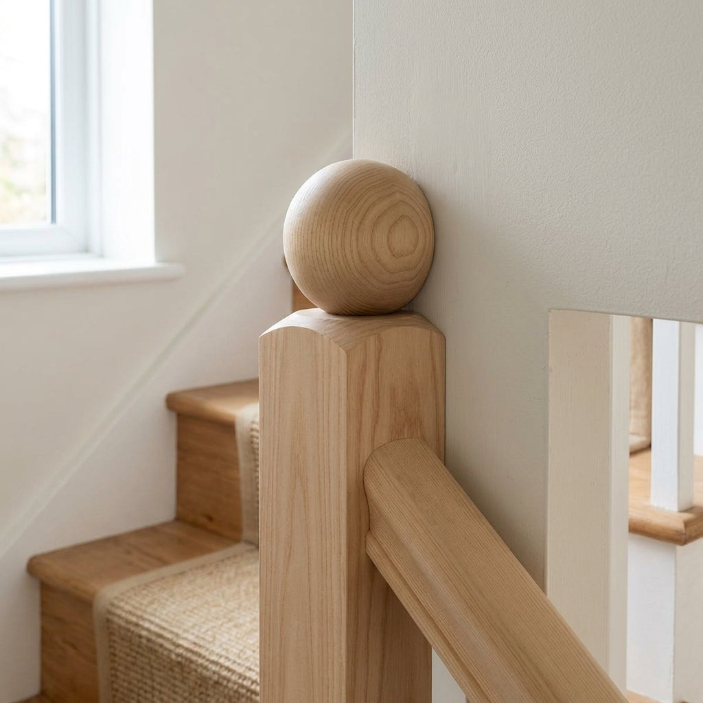 32mm Half Hallgarth Newel Cap Unfinished