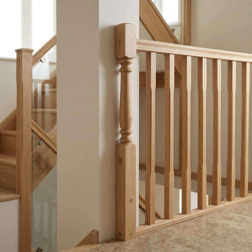 90mm Half Newel Post Pine or Oak