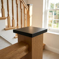 95mm x 95mm Black Metal Flat Newel Cap