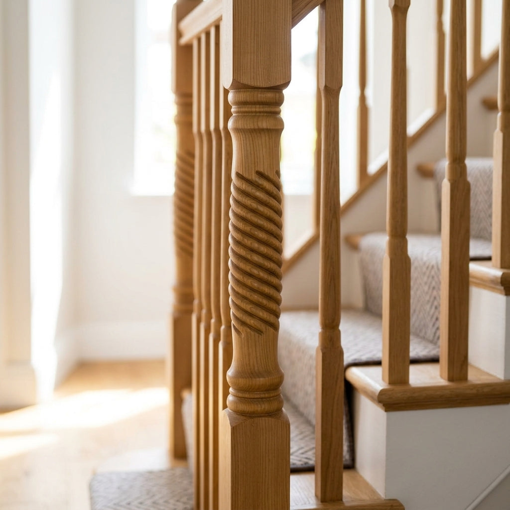 210mm Newel Post - Pine or Oak (view 2)