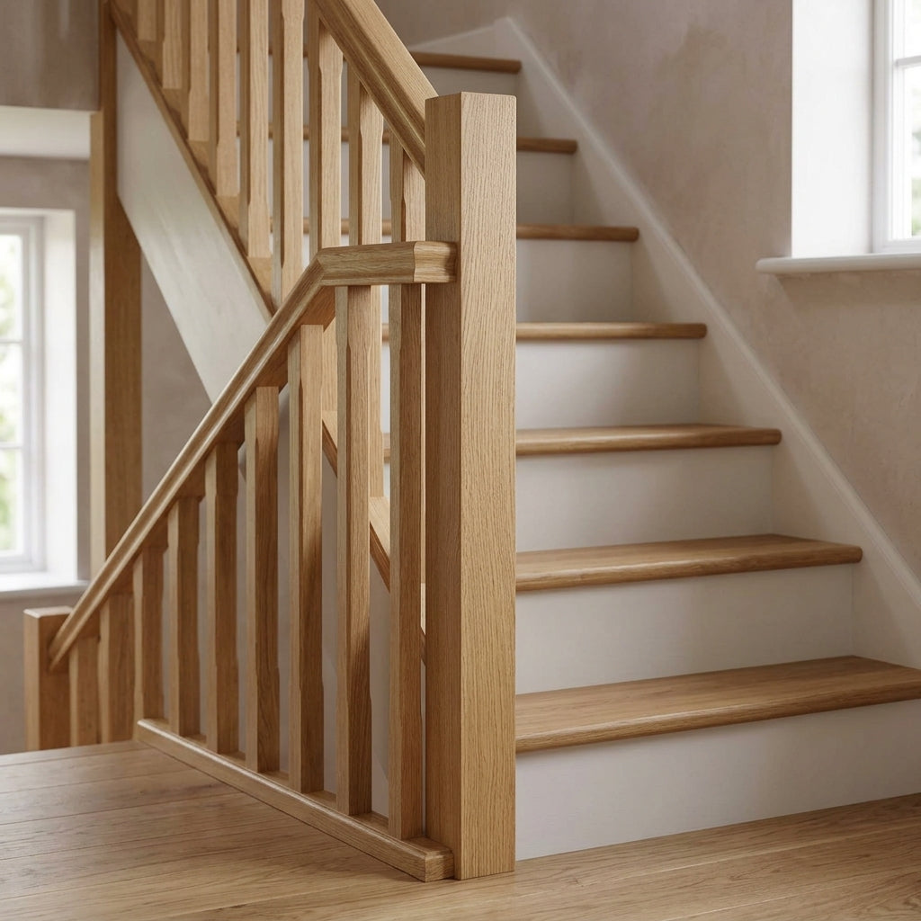 1800mm Plain Square Newel Post - White Primed Pine