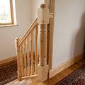 140mm x 1500mm Half Newel Pine Fluted