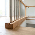 57 x 32mm Baserail Grooved Solid Oak for Glass or Metal
